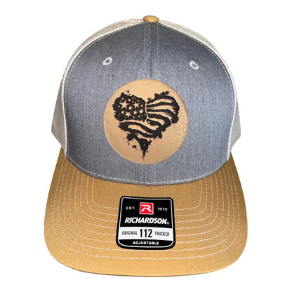 Heart Flag Trucker Hat