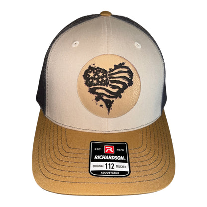 Heart Flag Trucker Hat