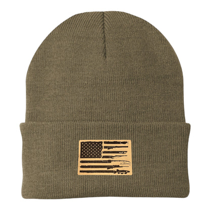 Fishing, Hunting, Flag Beanie