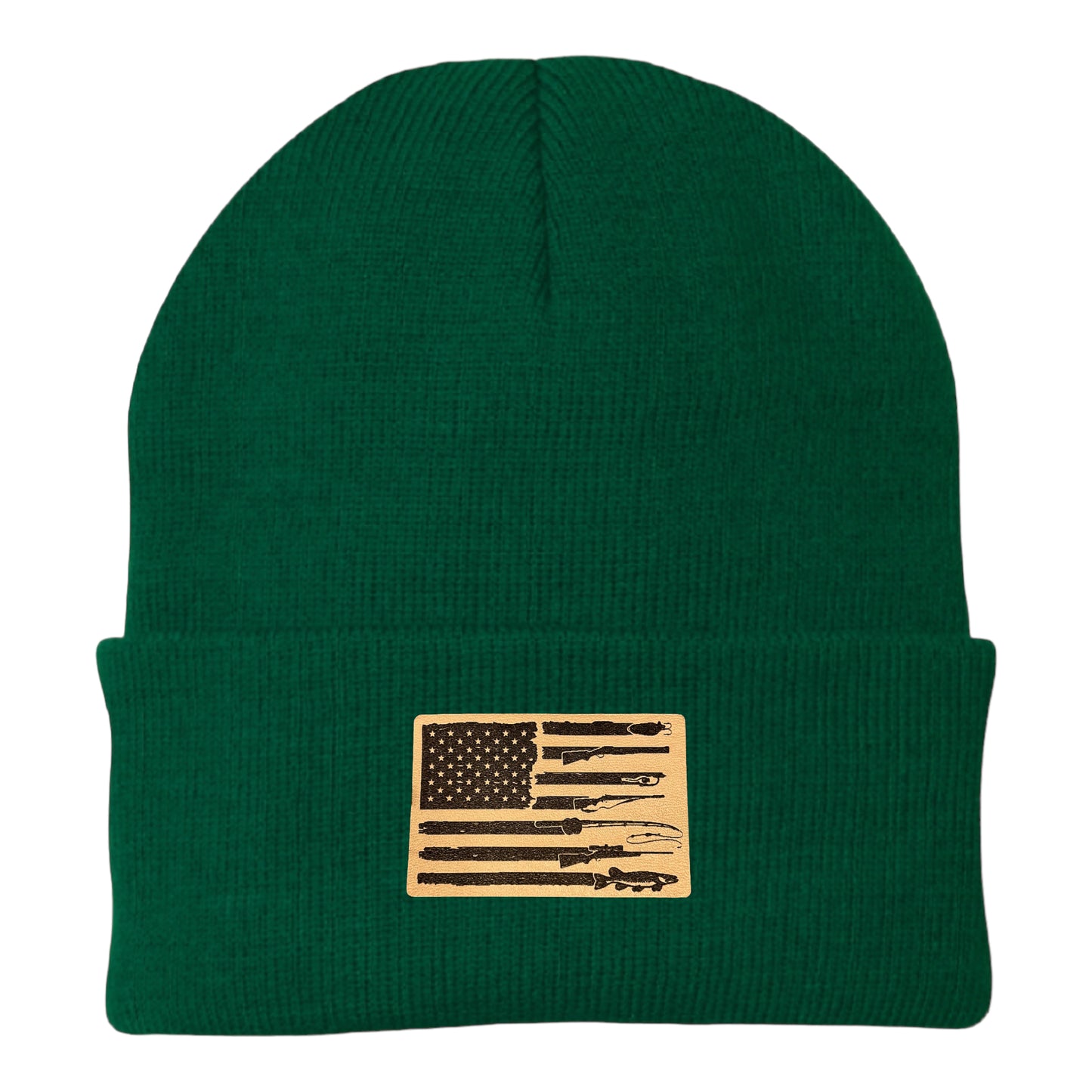 Fishing, Hunting, Flag Beanie