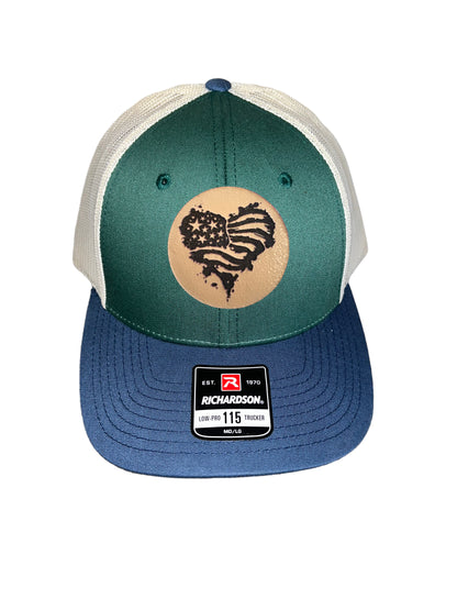 Heart Flag Trucker Hat