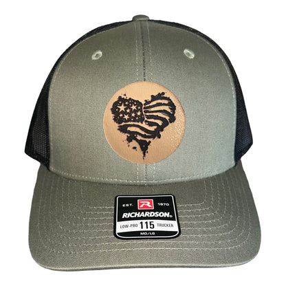 Heart Flag Trucker Hat