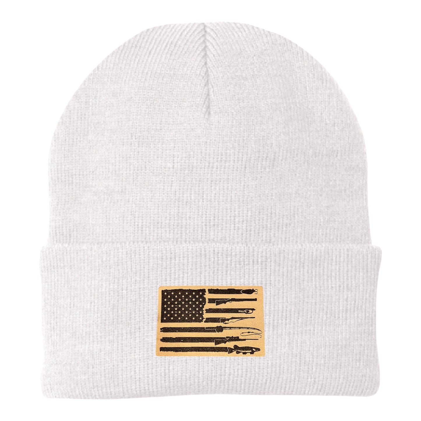 Fishing, Hunting, Flag Beanie