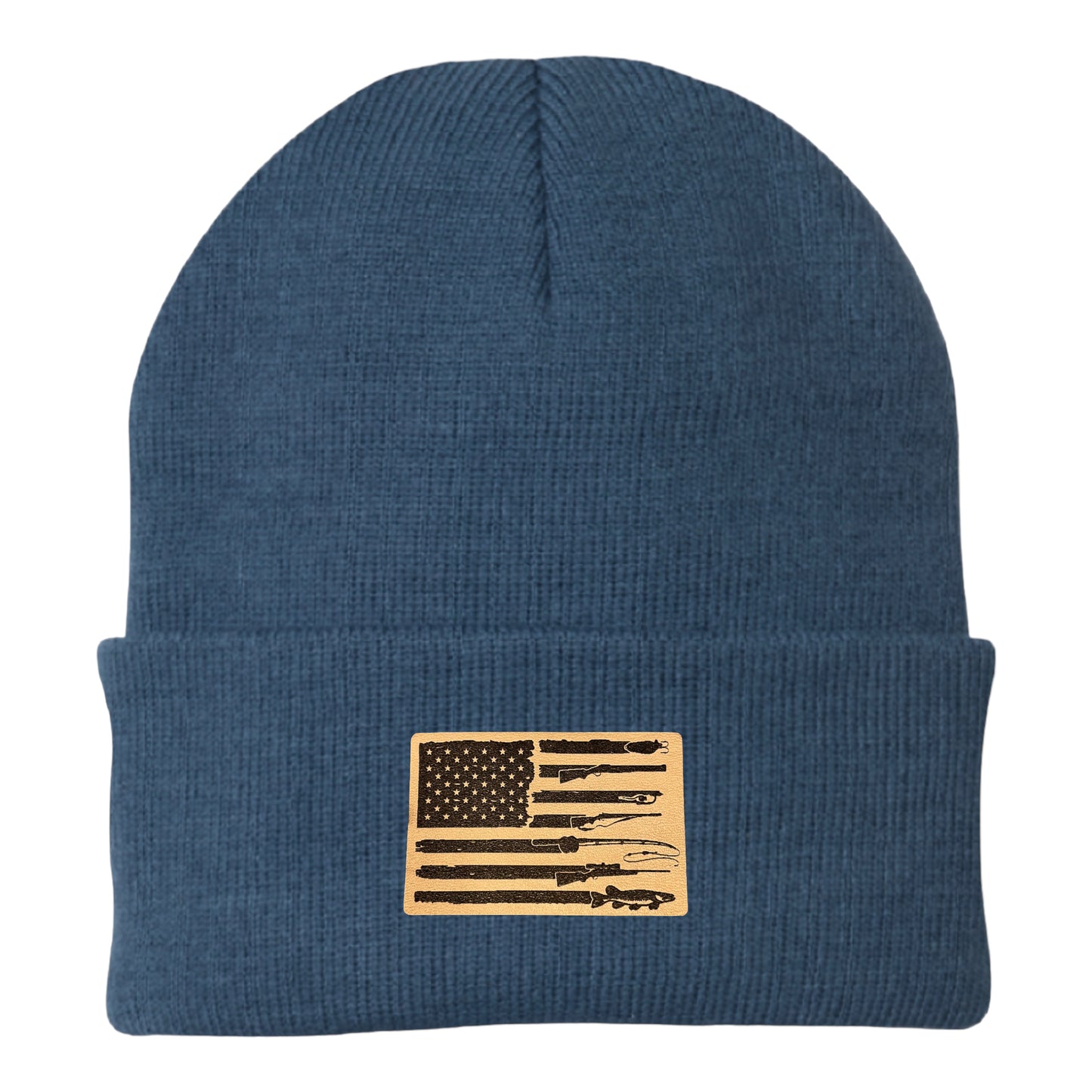 Fishing, Hunting, Flag Beanie