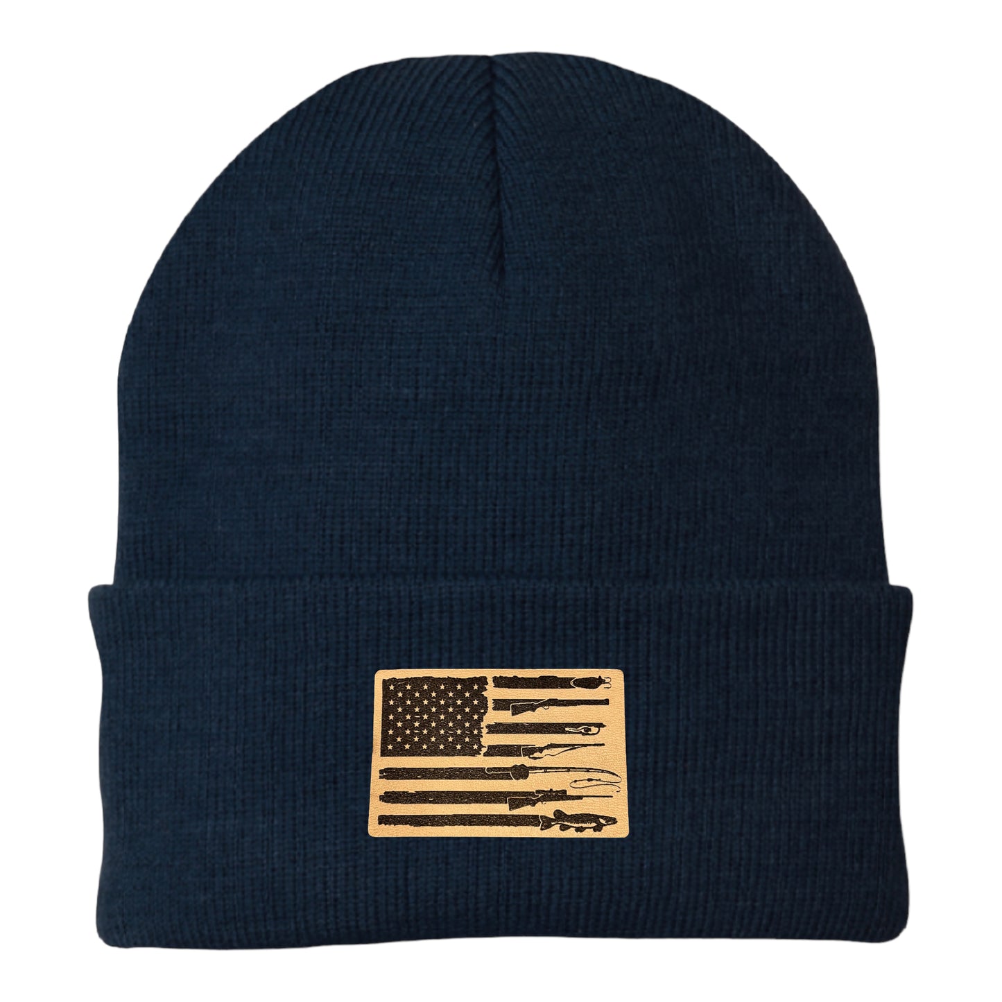 Fishing, Hunting, Flag Beanie