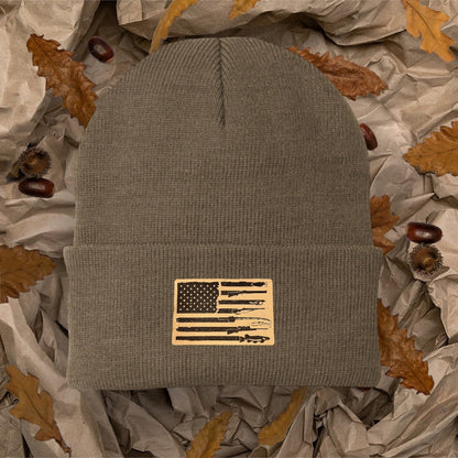 Fishing, Hunting, Flag Beanie