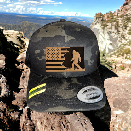 Patriotic Sasquatch Trucker Hat