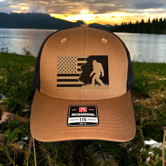 Patriotic Sasquatch Trucker Hat