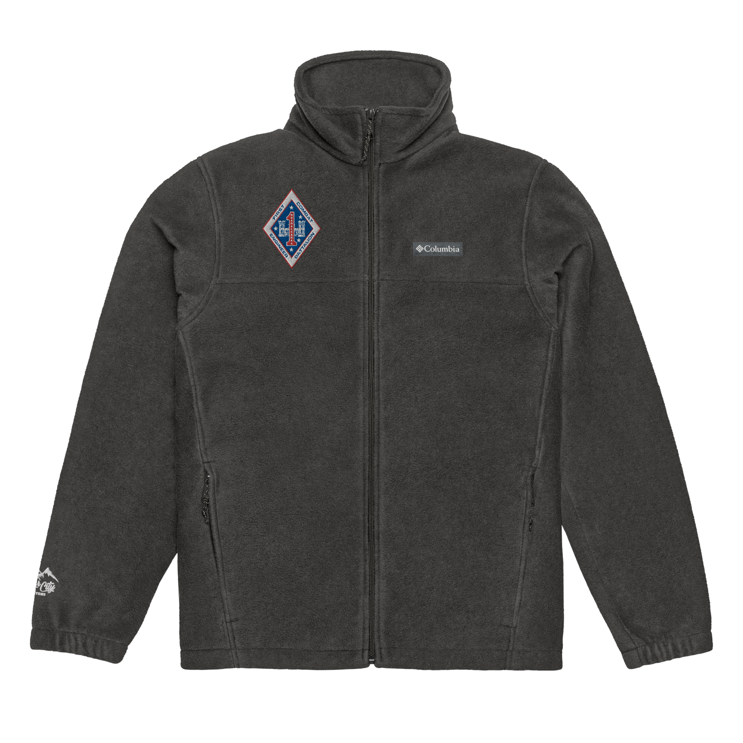 First Combat Engineer Embroidered Columbia fleece jacket