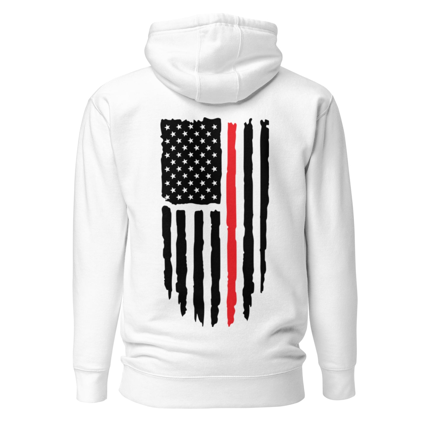 Tattered Flag Red Line Hoodie